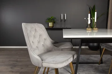 Admira Spisegruppe med 4 Valera Lyx Fløyelsstoler - Møbler - Bord - Spisegruppe