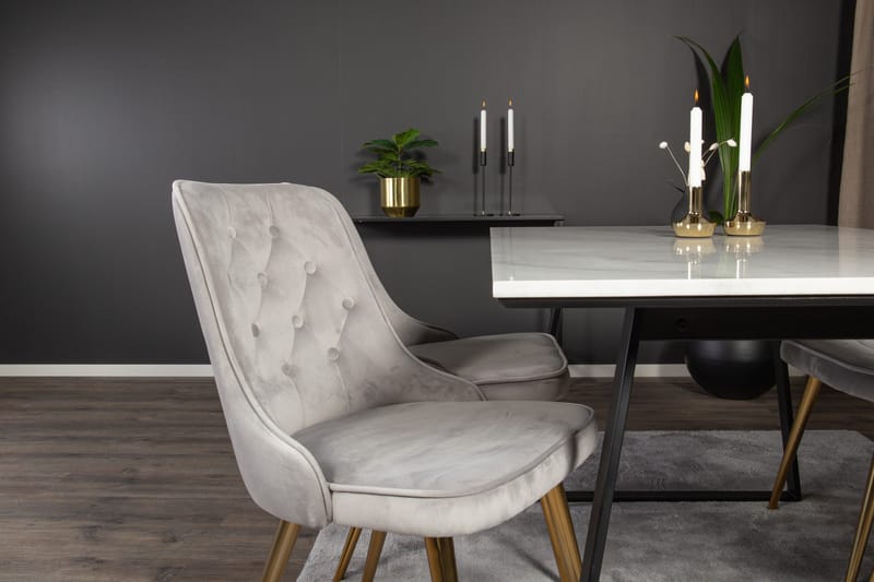 Admira Spisegruppe med 4 Valera Lyx Fløyelsstoler - Møbler - Bord - Spisegruppe
