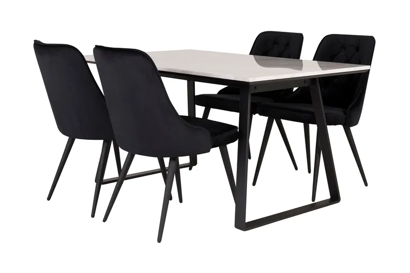 Admira Spisegruppe med 4 Valera Lyx Fløyelstol