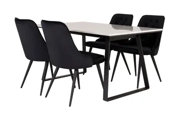 Admira Spisegruppe med 4 Valera Lyx Fløyelstol - Møbler - Bord - Spisegruppe