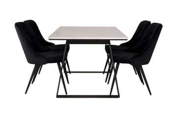 Admira Spisegruppe med 4 Valera Lyx Fløyelstol - Møbler - Bord - Spisegruppe