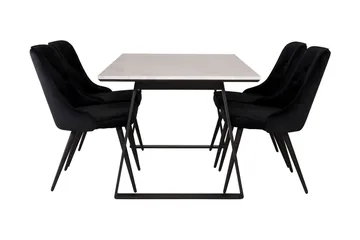 Admira Spisegruppe med 4 Valera Lyx Fløyelstol - Møbler - Bord - Spisegruppe