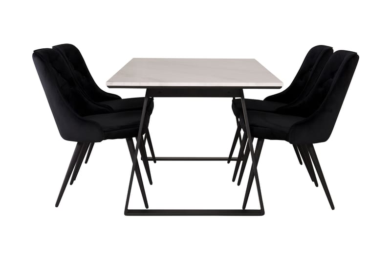 Admira Spisegruppe med 4 Valera Lyx Fløyelstol - Møbler - Bord - Spisegruppe