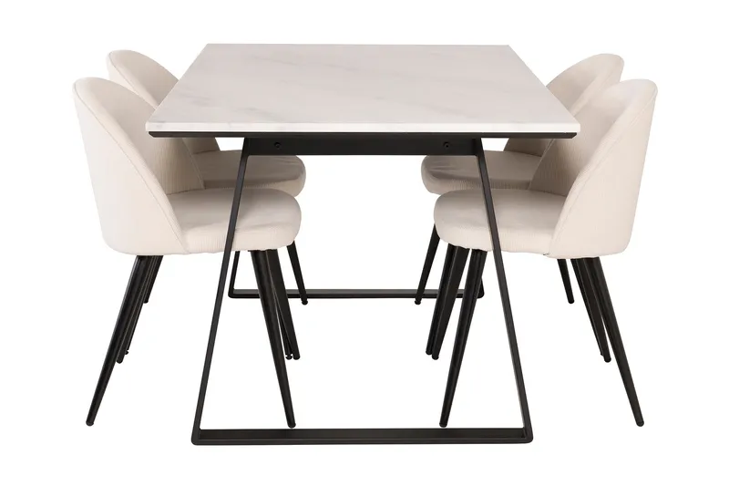 Admira Spisegruppe med 4 Valera Spisestoler Manchester - Møbler - Bord - Spisegruppe