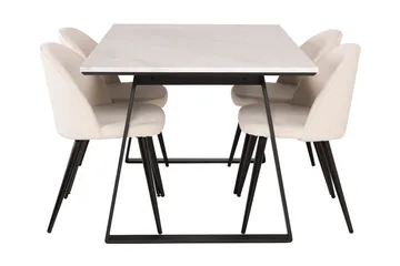 Admira Spisegruppe med 4 Valera Spisestoler Manchester - Møbler - Bord - Spisegruppe