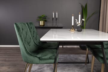 Admira Spisegruppe med 4 Valerie Lyx Fløyelsstoler - Møbler - Bord - Spisegruppe