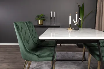 Admira Spisegruppe med 4 Valerie Lyx Fløyelsstoler - Møbler - Bord - Spisegruppe