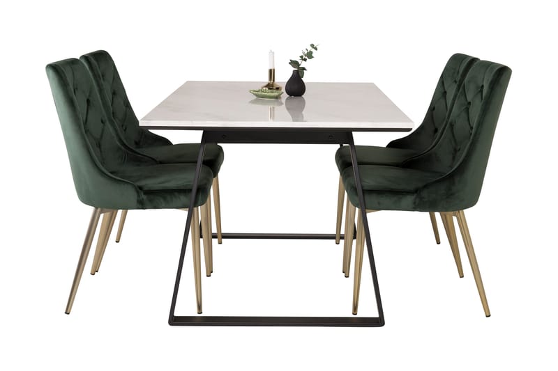 Admira Spisegruppe med 4 Valerie Lyx Fløyelsstoler - Møbler - Bord - Spisegruppe