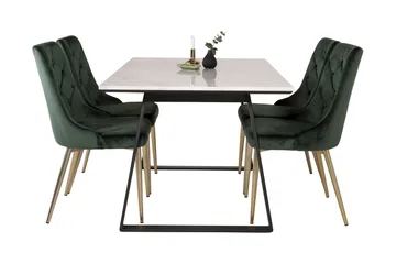 Admira Spisegruppe med 4 Valerie Lyx Fløyelsstoler - Møbler - Bord - Spisegruppe