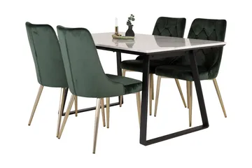 Admira Spisegruppe med 4 Valerie Lyx Fløyelsstoler - Møbler - Bord - Spisegruppe