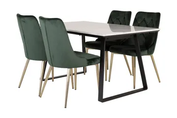 Admira Spisegruppe med 4 Valerie Lyx Fløyelsstoler - Møbler - Bord - Spisegruppe