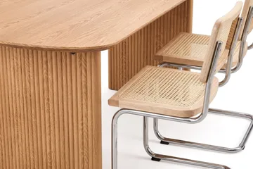 Alma spisegruppe rektangulær 180 cm eik med 6 Build spisestoler - Eik - Møbler - Bord - Spisegruppe