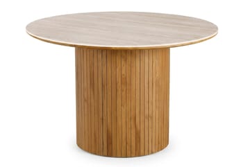 Arvo Spisegruppe rund 120 cm Eik med 4 Ronja Spisestoler - Eik/Eik - Møbler - Bord - Spisegruppe