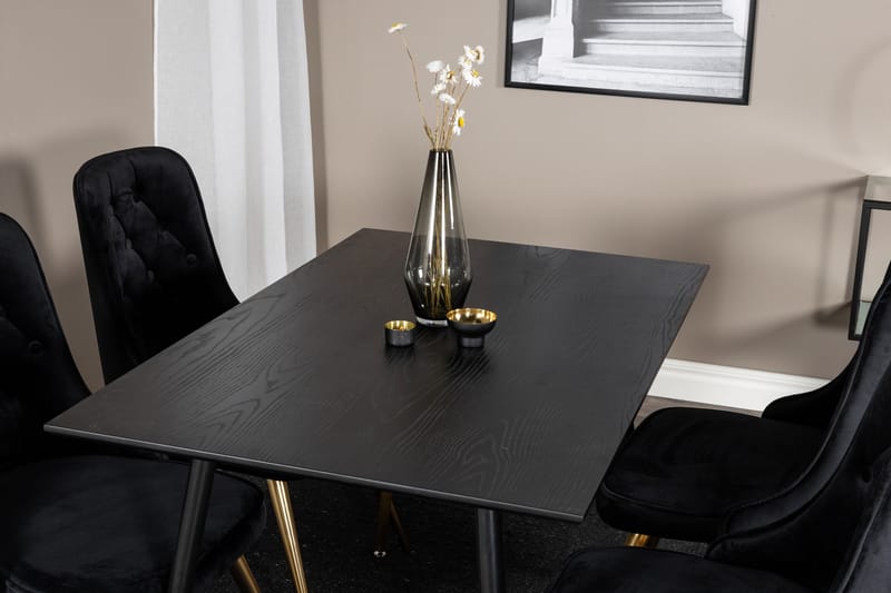 Balisa Spisebord 120 cm Med 4 Valerie Lyx Fløyelsstoler - Møbler - Bord - Spisegruppe