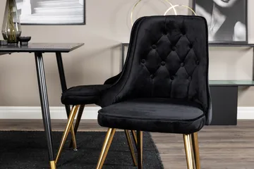 Balisa Spisebord 120 cm Med 4 Valerie Lyx Fløyelsstoler - Møbler - Bord - Spisegruppe