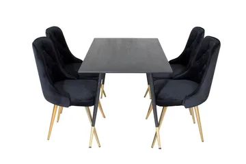 Balisa Spisebord 120 cm Med 4 Valerie Lyx Fløyelsstoler - Møbler - Bord - Spisegruppe