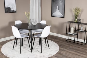 Balisa Spisegruppe 115 cm Rund + 4 Ypas Spisestoler - Møbler - Bord - Spisegruppe
