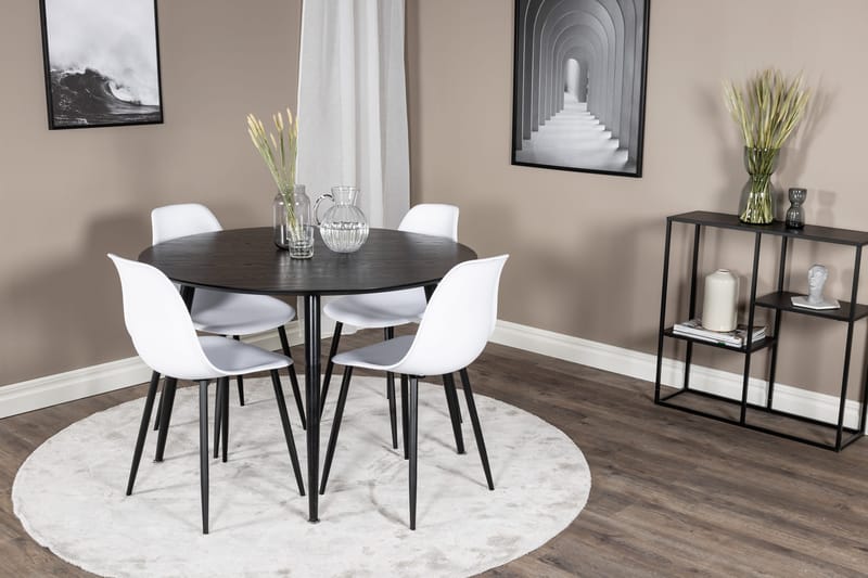 Balisa Spisegruppe 115 cm Rund + 4 Ypas Spisestoler