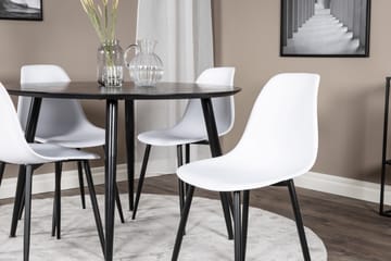 Balisa Spisegruppe 115 cm Rund + 4 Ypas Spisestoler - Møbler - Bord - Spisegruppe