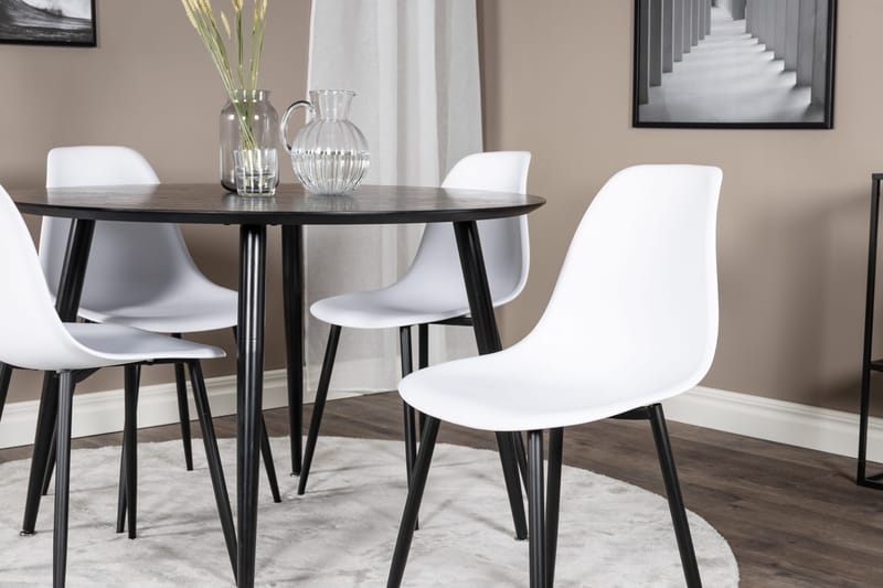 Balisa Spisegruppe 115 cm Rund + 4 Ypas Spisestoler - Møbler - Bord - Spisegruppe