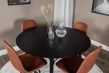 Balisa Spisegruppe 115 cm Rund + 4 Ypas Spisestoler - Møbler - Bord - Spisegruppe