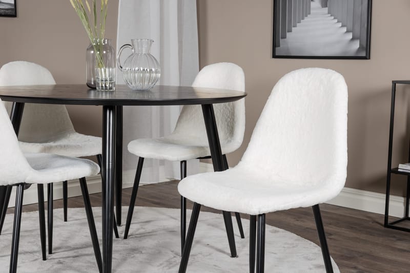 Balisa Spisegruppe 115 cm Rund + 4 Ypas Spisestoler - Møbler - Bord - Spisegruppe