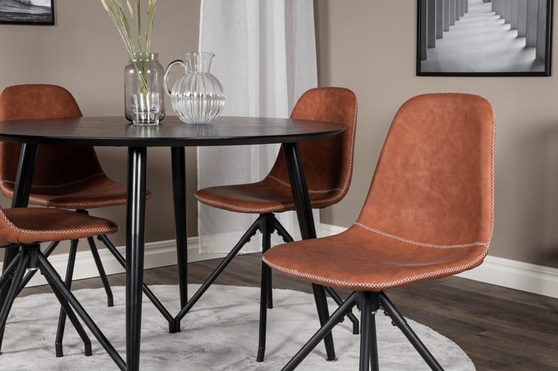 Balisa Spisegruppe 115 cm Rund + 4 Ypas Spisestoler - Møbler - Bord - Spisegruppe