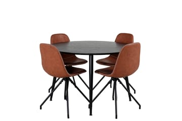 Balisa Spisegruppe 115 cm Rund + 4 Ypas Spisestoler - Møbler - Bord - Spisegruppe