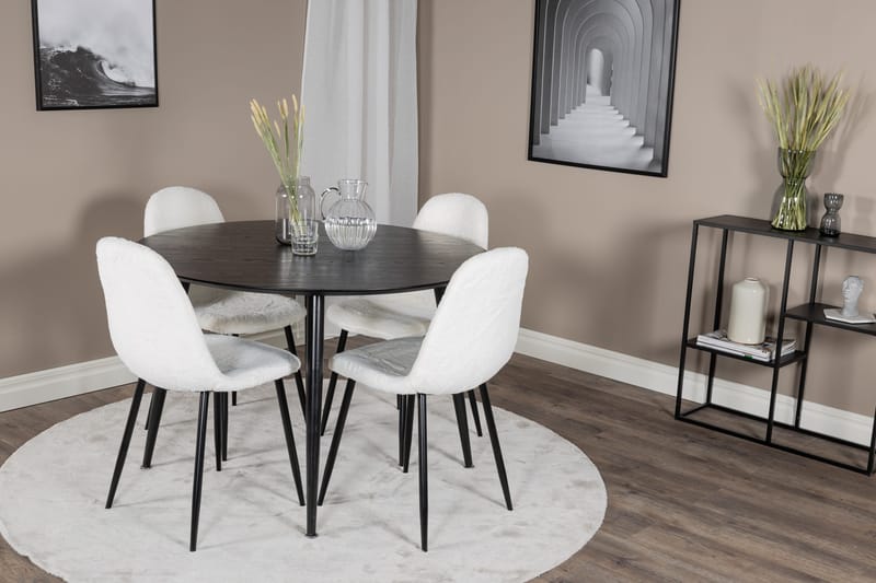 Balisa Spisegruppe 115 cm Rund + 4 Ypas Spisestoler - Møbler - Bord - Spisegruppe
