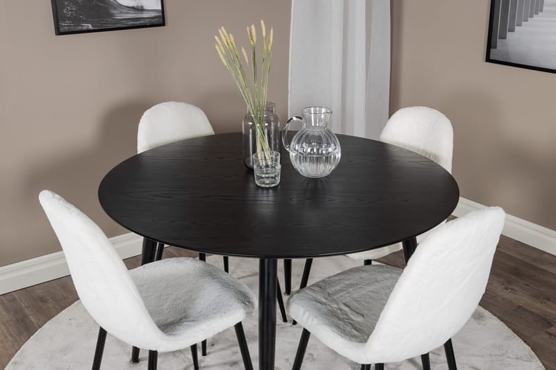 Balisa Spisegruppe 115 cm Rund + 4 Ypas Spisestoler - Møbler - Bord - Spisegruppe