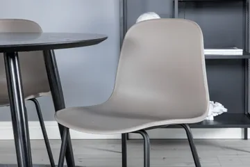 Balisa Spisegruppe 115 cm Rund inkl. 4 Kullersbro Stoler - Svart/Beige - Møbler - Bord - Spisegruppe