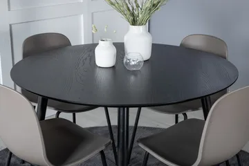 Balisa Spisegruppe 115 cm Rund inkl. 4 Kullersbro Stoler - Svart/Beige - Møbler - Bord - Spisegruppe