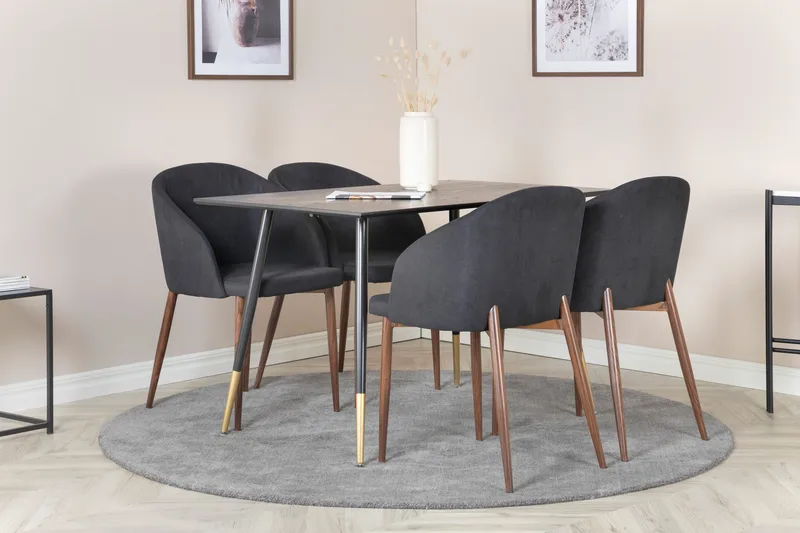 Balisa Spisegruppe 120 cm + 4 stk Kullersbro Spisestoler