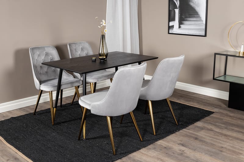 Balisa Spisegruppe 120 cm + 4 stk Valera Spisestoler - Møbler - Bord - Spisegruppe