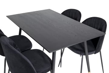 Balisa Spisegruppe 120 cm inkl. 4 Foyos Stoler - Svart - Møbler - Bord - Spisegruppe
