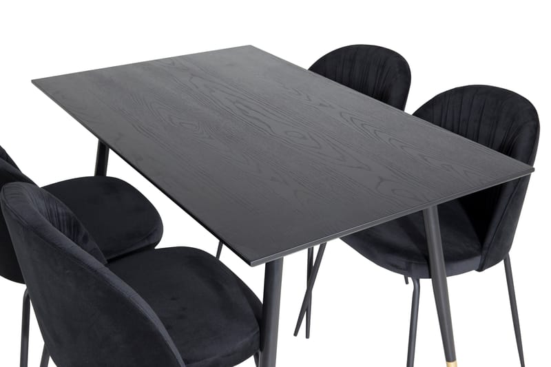 Balisa Spisegruppe 120 cm inkl. 4 Foyos Stoler - Svart - Møbler - Bord - Spisegruppe