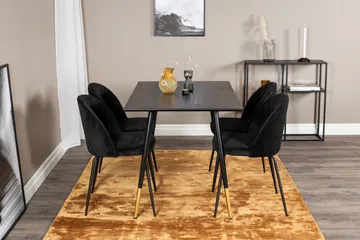 Balisa Spisegruppe 120 cm inkl. 4 Foyos Stoler - Svart - Møbler - Bord - Spisegruppe