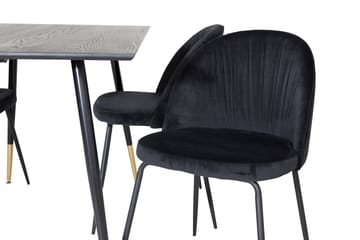 Balisa Spisegruppe 120 cm inkl. 4 Foyos Stoler - Svart - Møbler - Bord - Spisegruppe