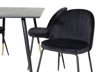 Balisa Spisegruppe 120 cm inkl. 4 Foyos Stoler - Svart - Møbler - Bord - Spisegruppe