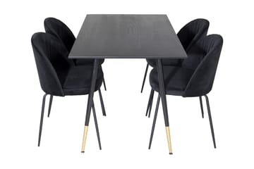Balisa Spisegruppe 120 cm inkl. 4 Foyos Stoler - Svart - Møbler - Bord - Spisegruppe