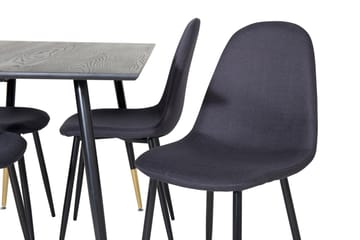 Balisa Spisegruppe 120 cm inkl. 4 Ypas Stoler - Svart - Møbler - Bord - Spisegruppe