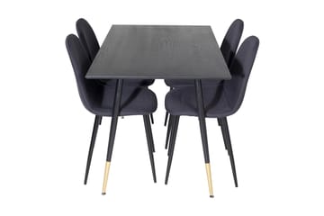 Balisa Spisegruppe 120 cm inkl. 4 Ypas Stoler - Svart - Møbler - Bord - Spisegruppe