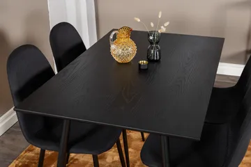 Balisa Spisegruppe 120 cm inkl. 4 Ypas Stoler - Svart - Møbler - Bord - Spisegruppe