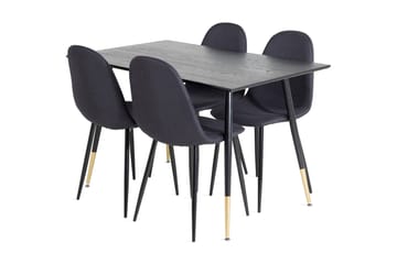 Balisa Spisegruppe 120 cm inkl. 4 Ypas Stoler - Svart - Møbler - Bord - Spisegruppe