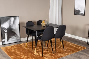Balisa Spisegruppe 120 cm inkl. 4 Ypas Stoler - Svart - Møbler - Bord - Spisegruppe