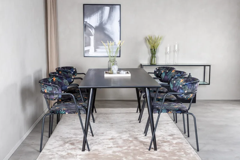 Balisa Spisegruppe 180 cm + 6 stk Arcarazo Spisestoler