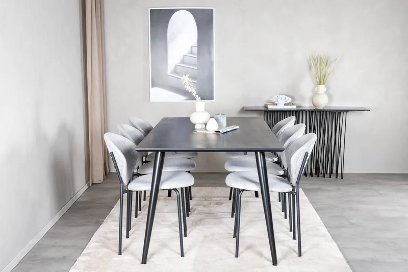 Balisa Spisegruppe 180 cm + 6 stk Moncoll Spisestoler