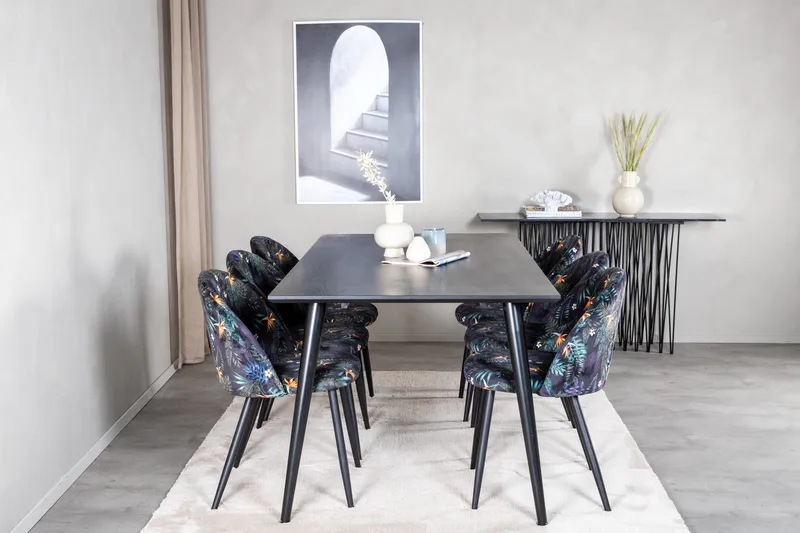 Balisa Spisegruppe 180 cm + 6 stk Sedavi Spisestoler