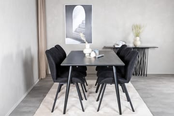Balisa Spisegruppe 180 cm inkl. 6 Sumoas Stoler - Svart - Møbler - Bord - Spisegruppe