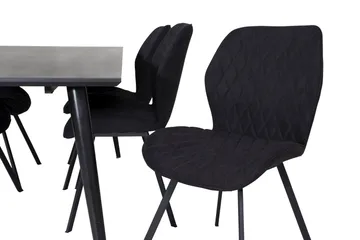 Balisa Spisegruppe 180 cm inkl. 6 Sumoas Stoler - Svart - Møbler - Bord - Spisegruppe